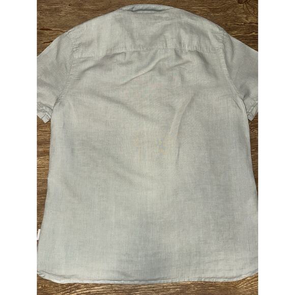 Lot Of 2 Mens Size M Button Up Short Sleeve Shirts. Solid Perry Ellis ITALIA - Picture 4 of 8